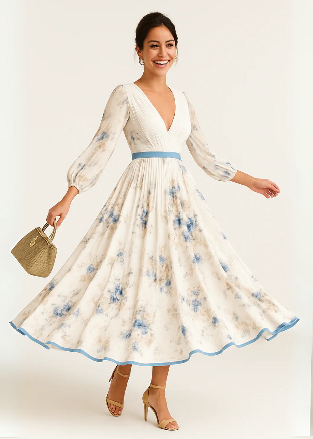 Katie | Robe Maxi Fleurie Élégante