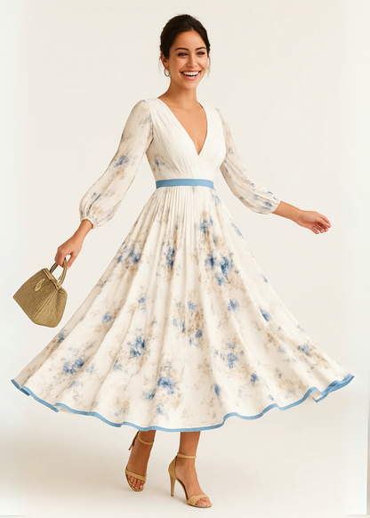 Katie | Robe Maxi Fleurie Élégante