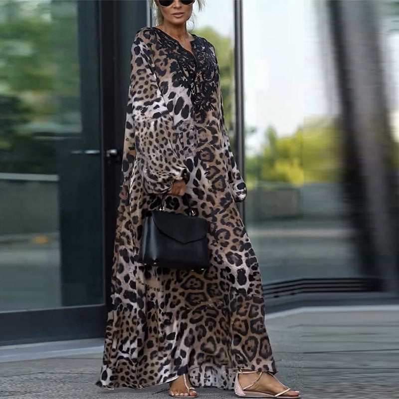 Ariana™ | Robe Fluide Élégante Imprimée Léopard