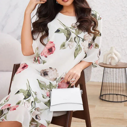Levana | Robe en Chiffon Floral Superposée