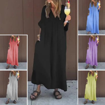 Arantxa - Robe Maxi Élégante à Décolleté en V