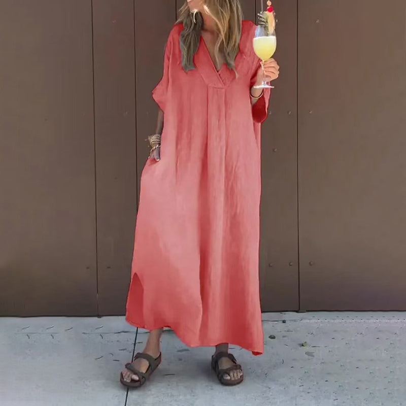 Arantxa - Robe Maxi Élégante à Décolleté en V
