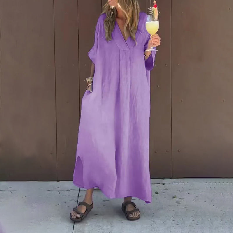 Arantxa - Robe Maxi Élégante à Décolleté en V