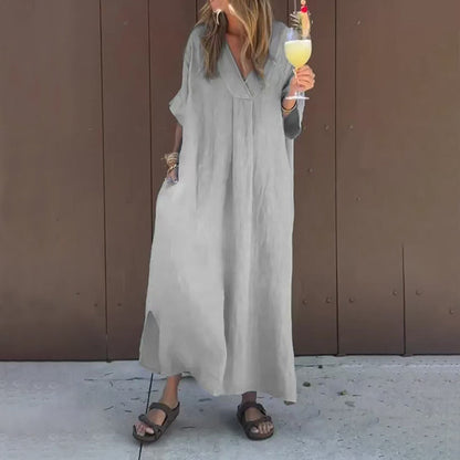 Arantxa - Robe Maxi Élégante à Décolleté en V
