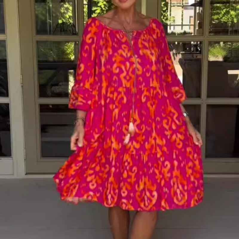 Toula - Robe Midi Évasée Élégante