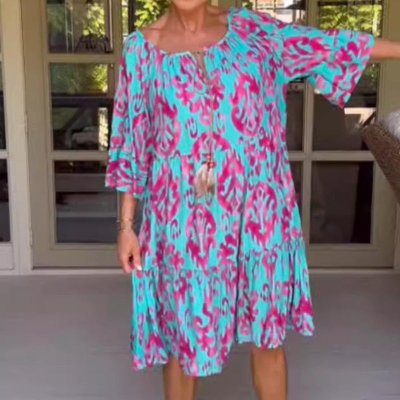 Toula - Robe Midi Évasée Élégante