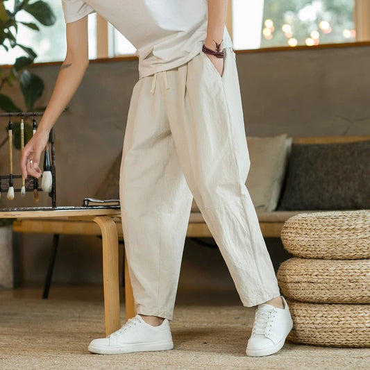 Meno | Pantalons d'été en lin (1+1 GRATUIT)