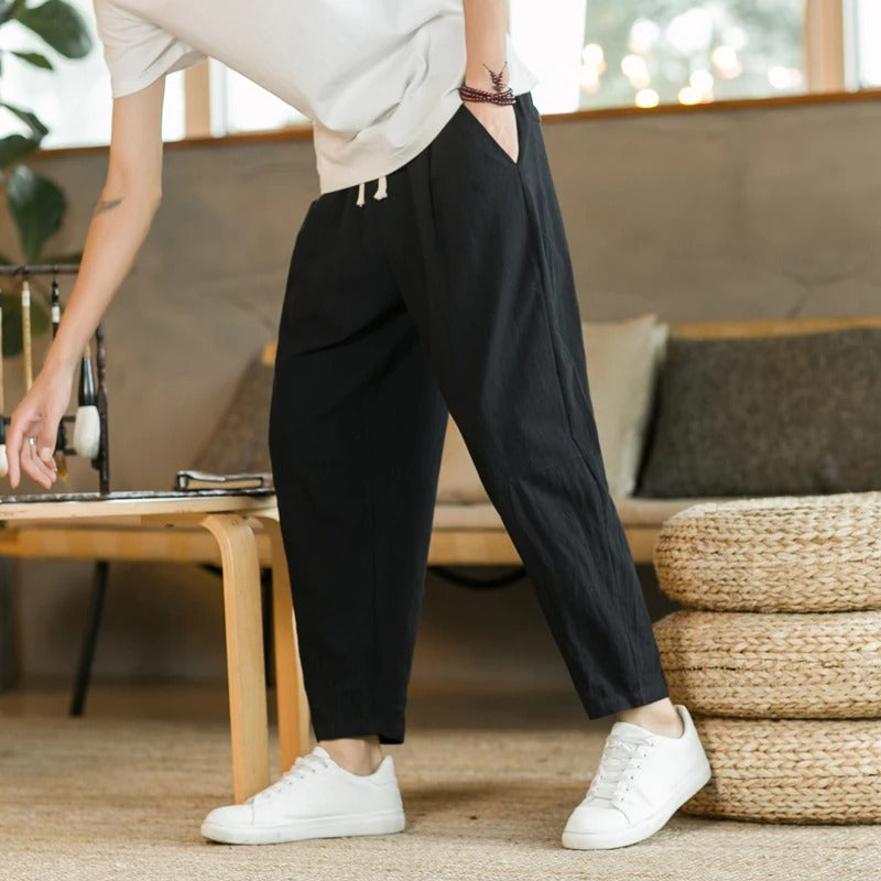 Meno | Pantalons d'été en lin (1+1 GRATUIT)