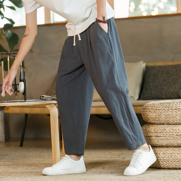 Meno | Pantalons d'été en lin (1+1 GRATUIT)