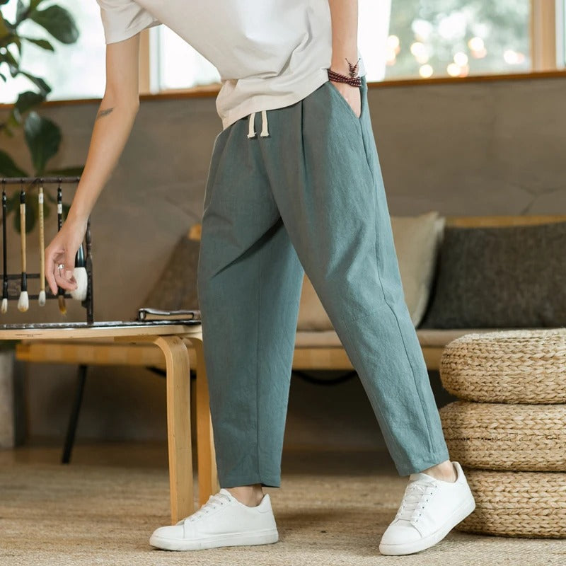 Meno | Pantalons d'été en lin (1+1 GRATUIT)