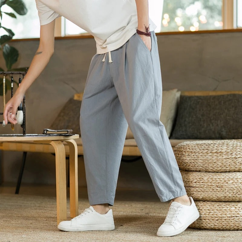 Meno | Pantalons d'été en lin (1+1 GRATUIT)
