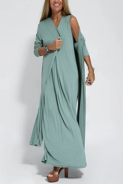 Neva™ | Robe Longue Élégante avec Cardigan Offert